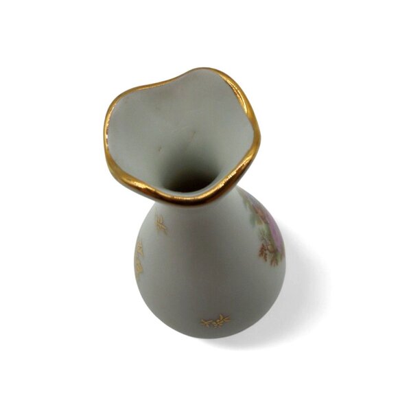 LIMOGES Small Vase Gold Trim & Floral Design France Vintage 3.5 x 2" - Picture 7 of 9